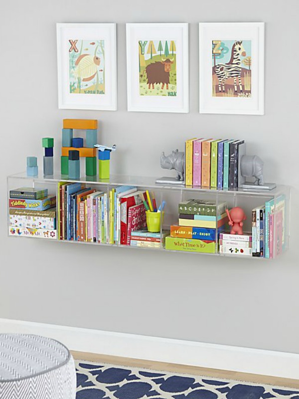 2. Acrylic shelf bookcase