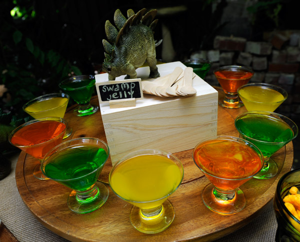 dinosaur party food ideas, dinosaur jelly, dinosaur jello