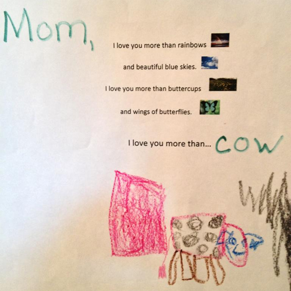 "Better than cow" Mother's Day card