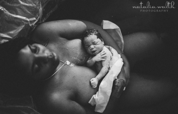 woman and newborn baby straight after birth