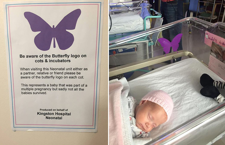The tragic reason purple butterfly stickers are displayed on hospital cots