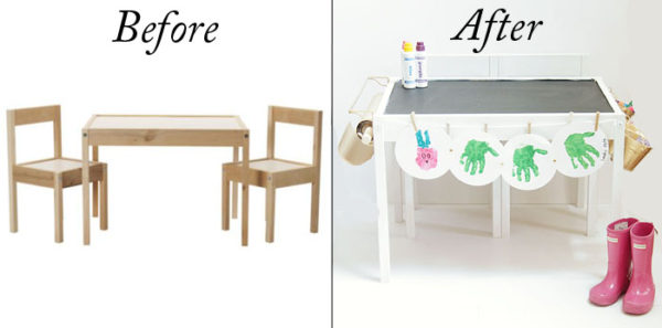 Ikea craft table DIY makeover