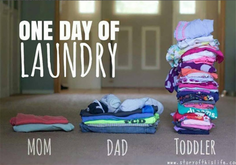 toddler and laundry meme