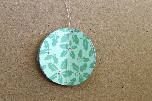 Paper Christmas bauble step 3