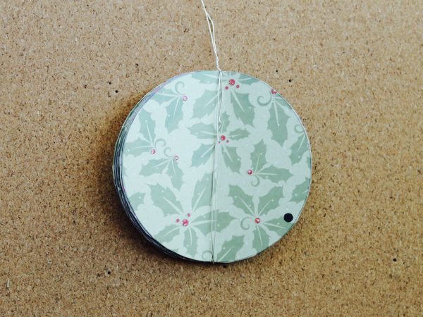 Paper Christmas bauble step 4