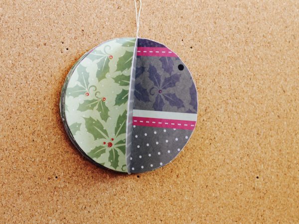 Paper Christmas bauble step 5