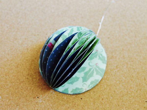 Paper Christmas bauble step 6