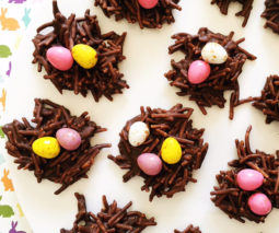 No bake crunchy Easter egg nest recipe - feature