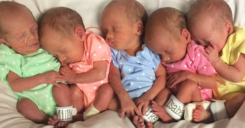 Couple Who Desperately Wanted To Be Parents Have Five Babies At Once