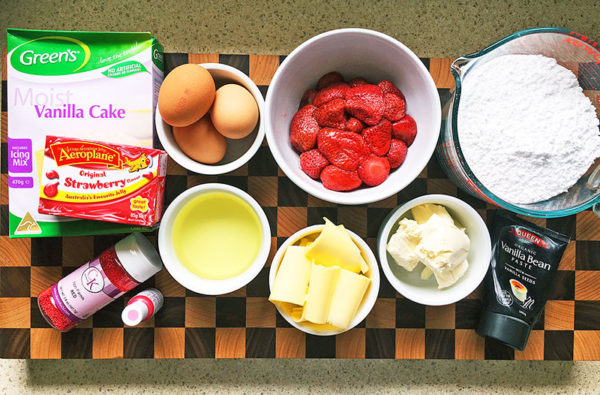 strawberry sheet cake ingredients