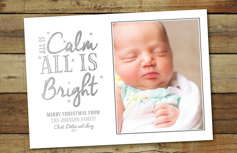 Baby christmas card - Sara Luke Designs