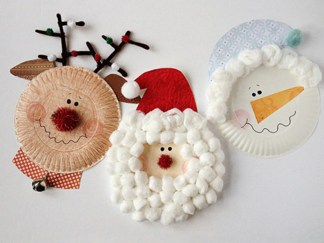 Paper plate characters - Christmas craft