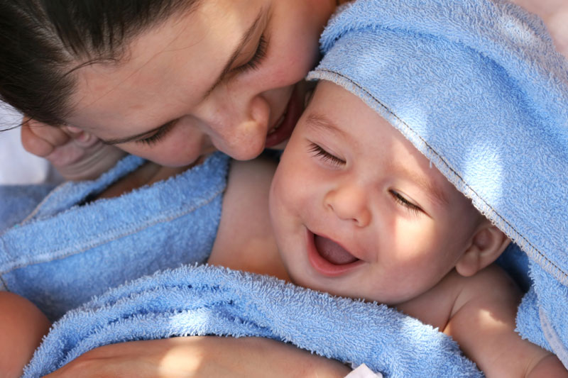 Baby in towel