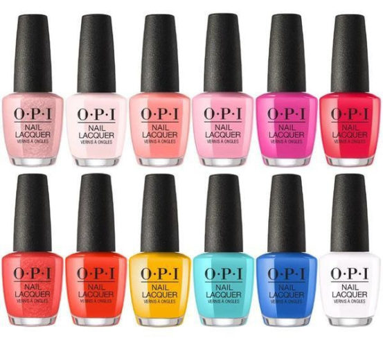 OPI nail polish range of colours