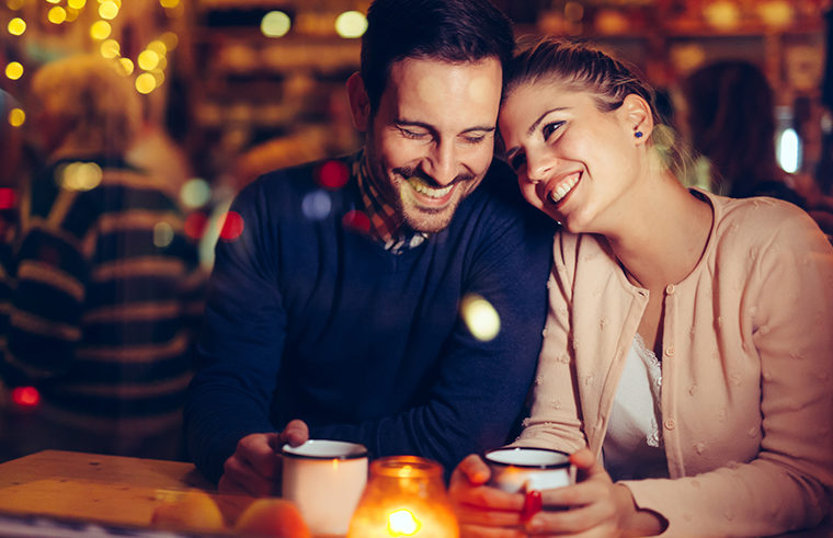 Couple out on date night at pub - feature