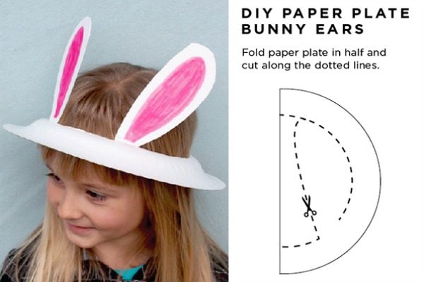 Paper plate bunny ears