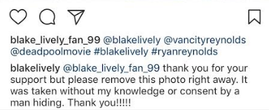 Blake Lively instagram comment