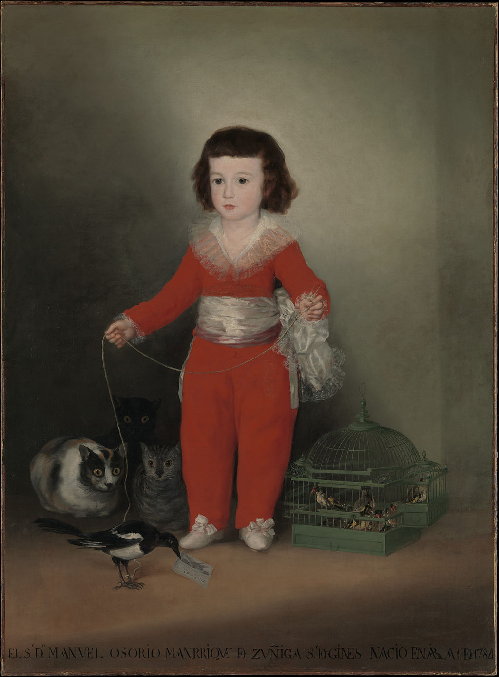 Goya, 1784. A skeleton suit or similar outfit.