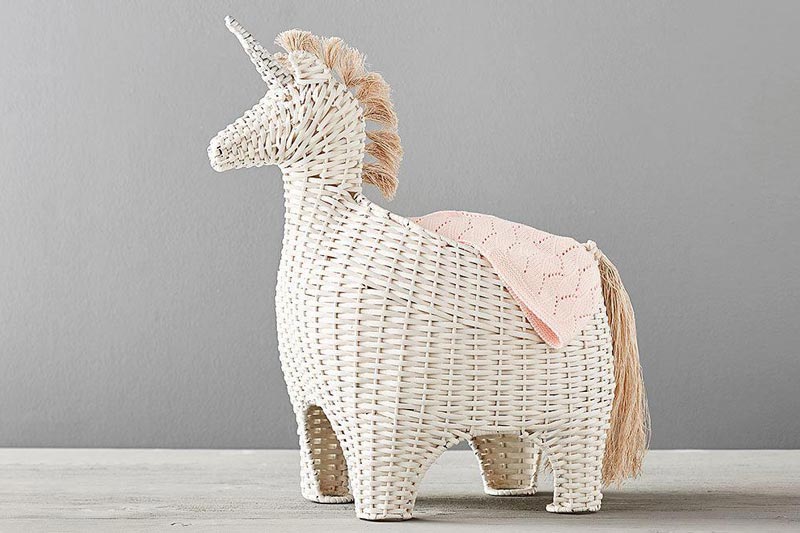 Unicorn basket from Pottery Barn 
