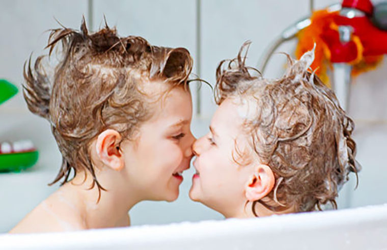 siblings in the bath together - feature