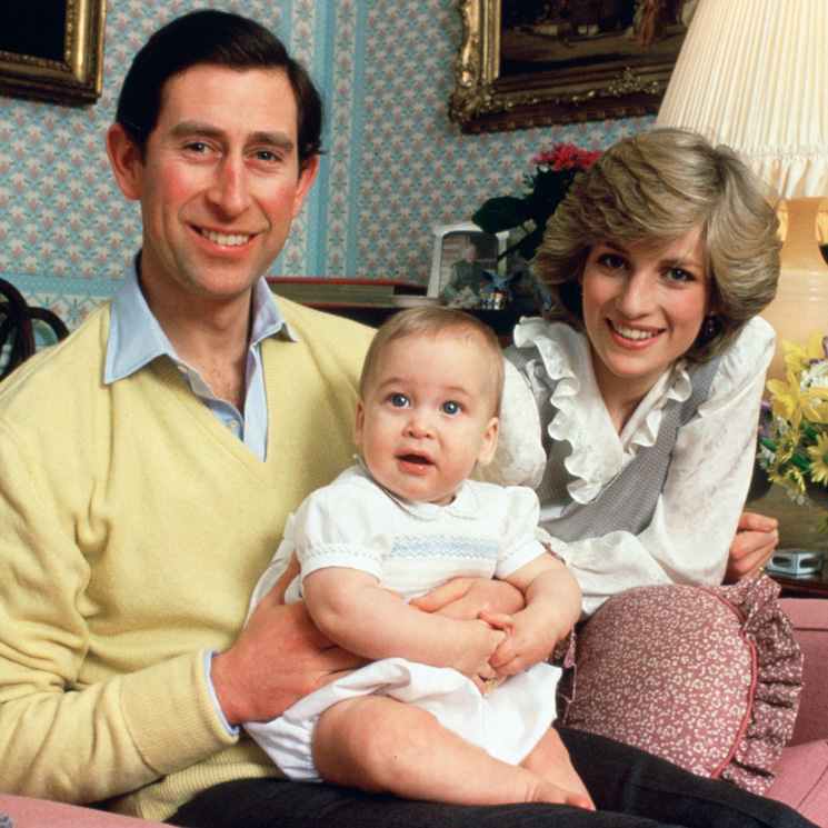 Prince William with Prince Charles and Princess Diana