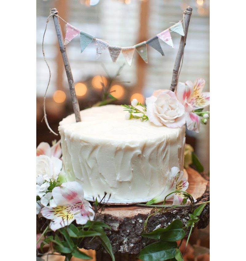 Flower cake for fairy party -pinterest image