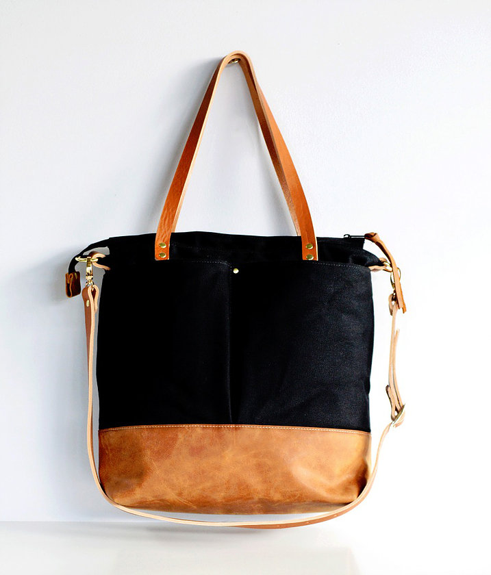 Forest Bags Diaper Tote - Black and Toffee