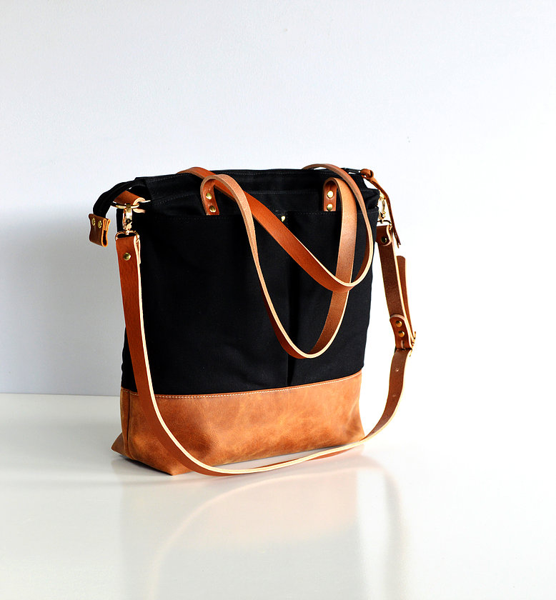 Forest Bags Diaper Tote - Black and Toffee