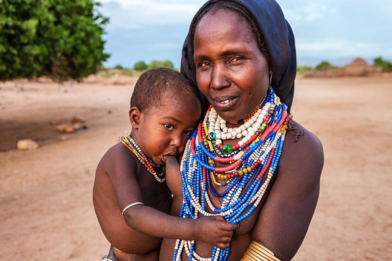 Breastfeeding Ethiopian mother 