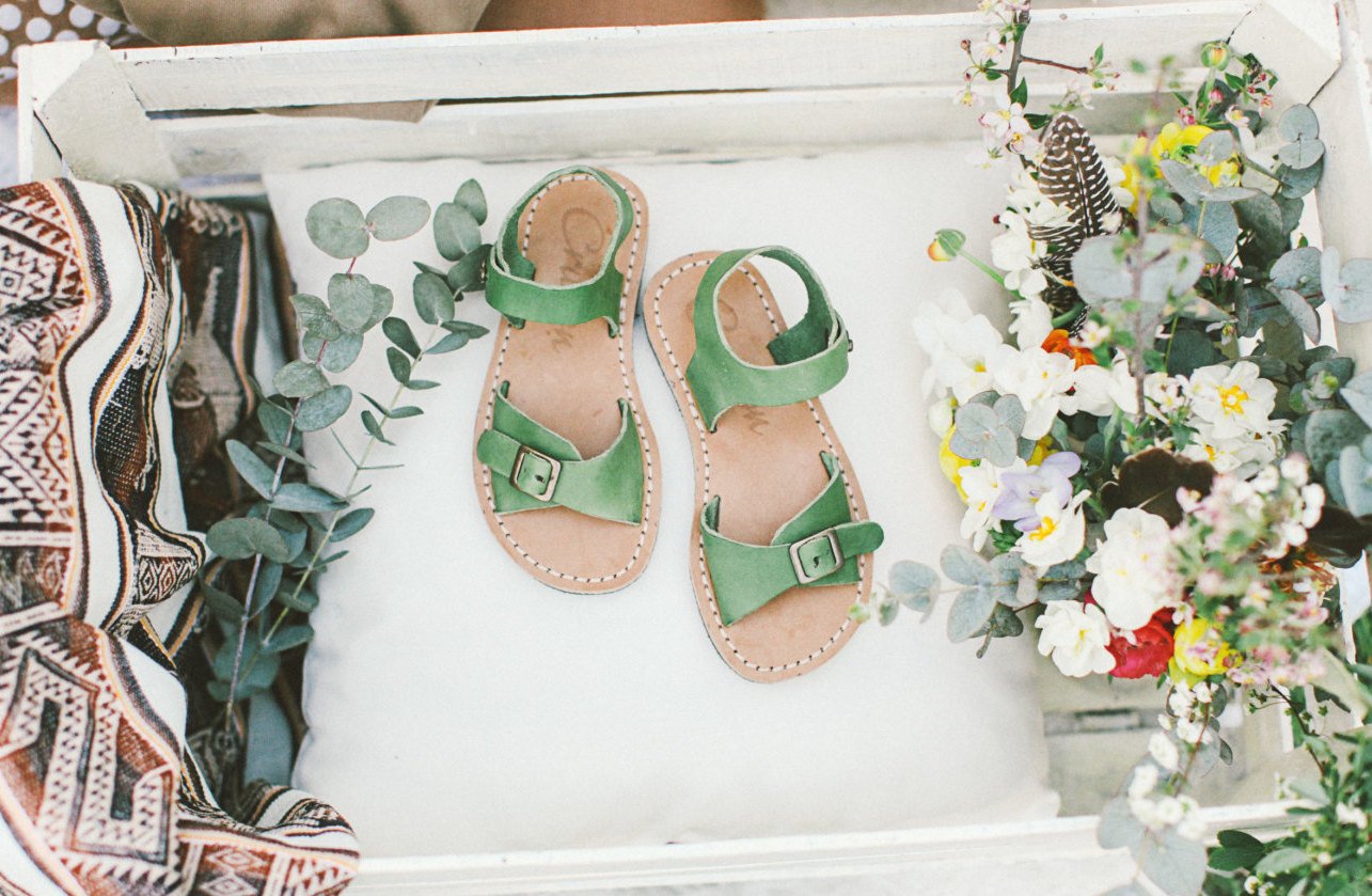 Coupon light green sandals