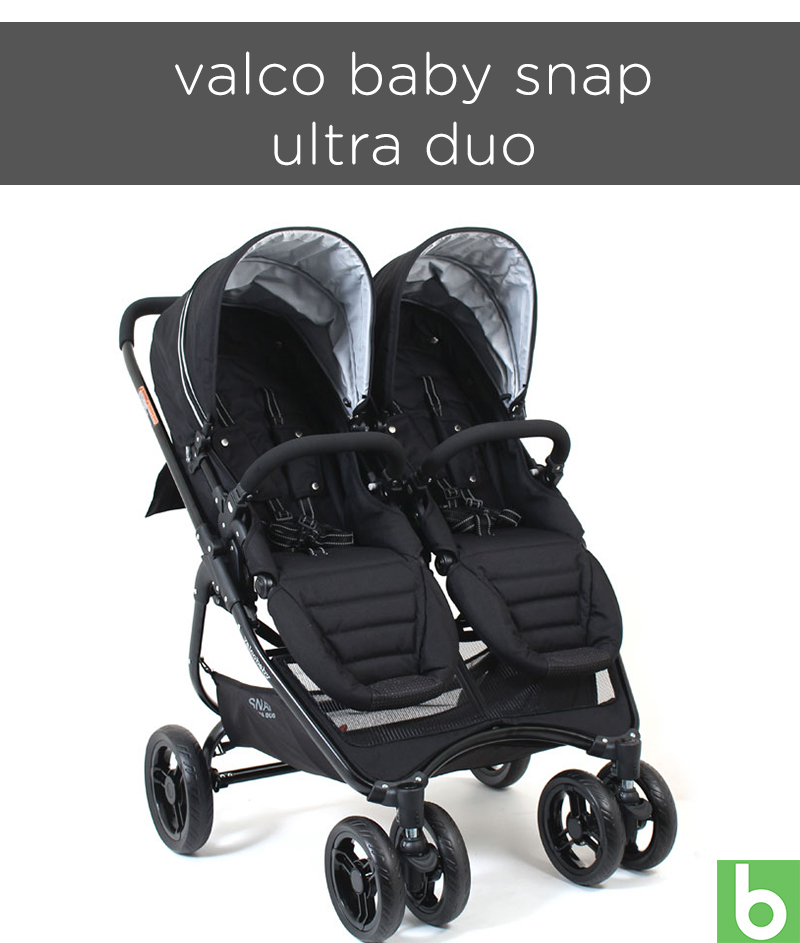 side by side double pram for newborn and toddler
