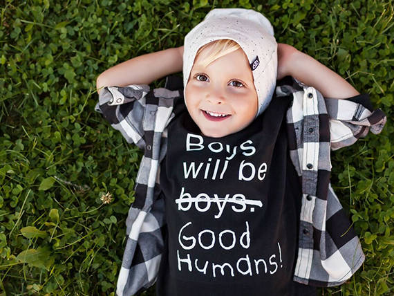 Boys will be good humans tee