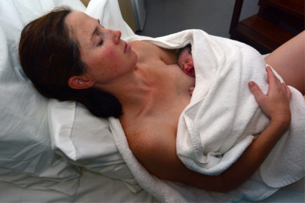 woman after birth