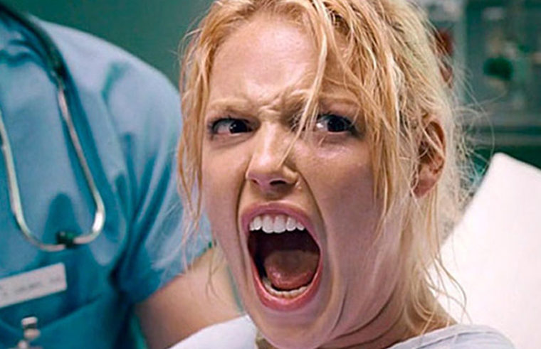 Katherine Heigl screaming during labour in the film, 'Knocked Up' - feature