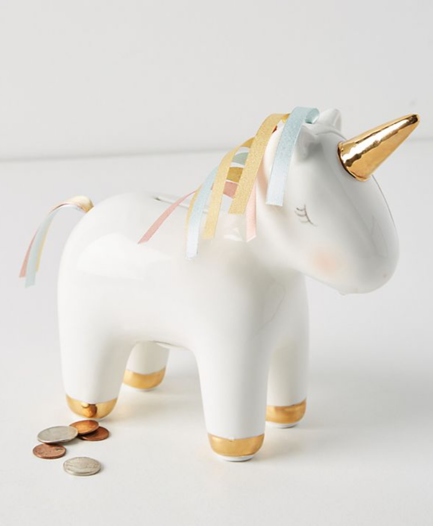 Unicorn piggy bank