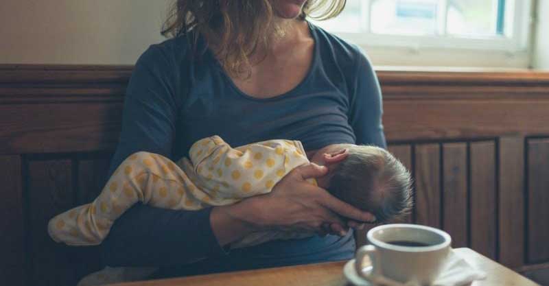 mum breastfeeding baby
