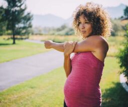 Pregnant woman exercising