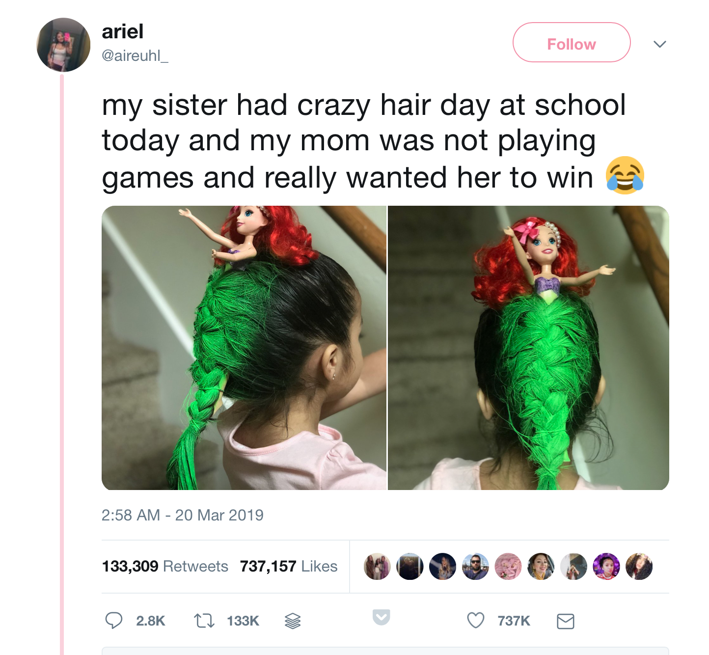 Little mermaid hair