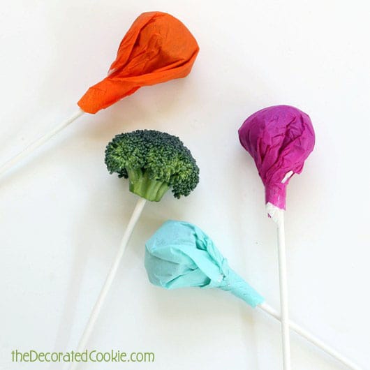 Blogger image: Veggie lollypops