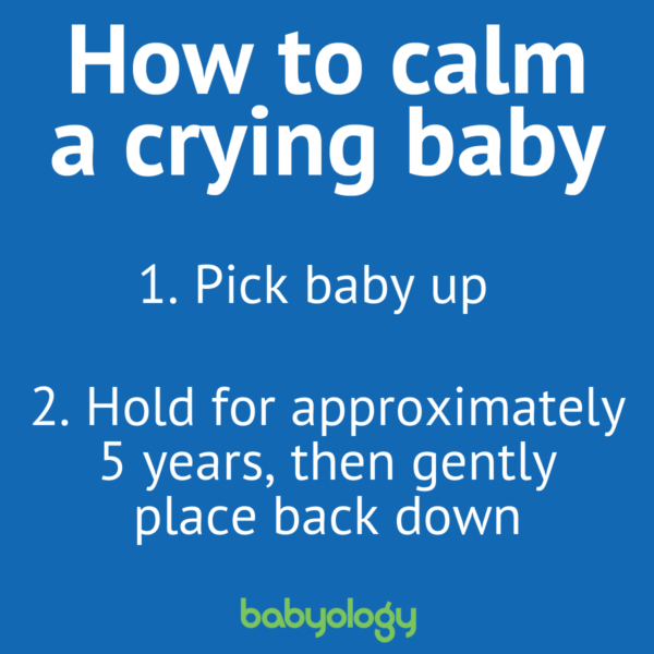 How to calm a crying baby meme
