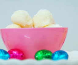 Easter coconut bunny tails recipe - feature