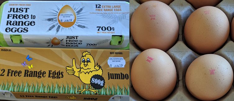 Recalled eggs