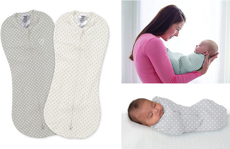 ZIGJOY Baby Swaddle Sleeping Bag Baby Wearable Blanket 100% Cotton 3-Way Adjustable Newborn Transition Sleep Sack for Infant Boy Girl 0-6 Months Blue 