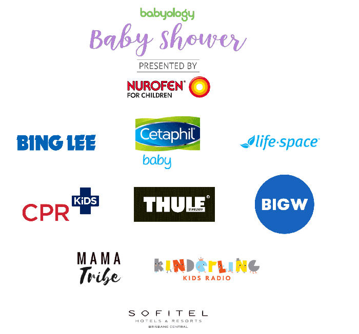 Brisbane baby shower sponsors logo board