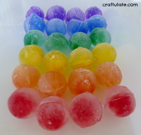 Rainbow ice balls