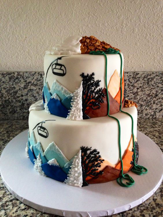 Mountain double-sides cake