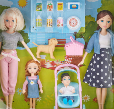 Kmart same-sex family doll sets