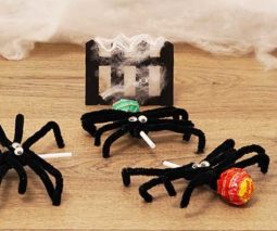 Halloween pipe cleaner spider