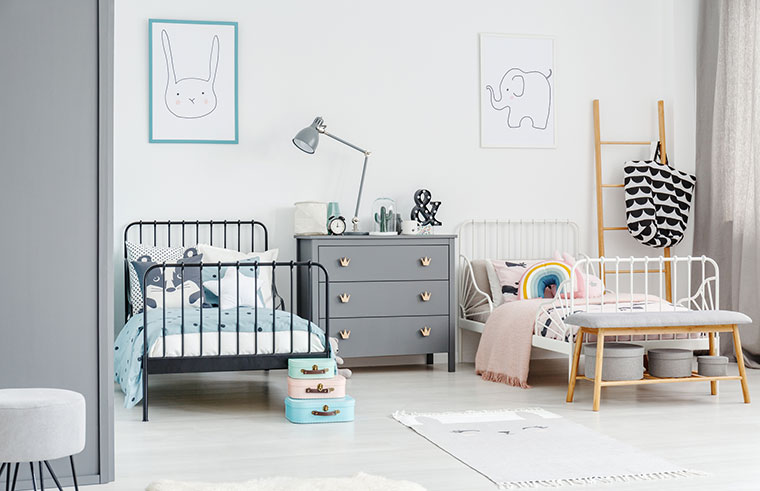 Stylish bedroom for kids
