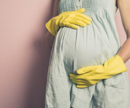 Pregnant cleaning